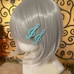 Y2k Style Music Symbol Hair Accessories Vintage Sweet Cute Hair Clip Cyan Fresh Hairpin New Sensea Of Niche Fashion And Art 2026