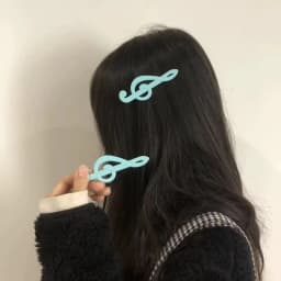 Y2k Style Music Symbol Hair Accessories Vintage Sweet Cute Hair Clip Cyan Fresh Hairpin New Sensea Of Niche Fashion And Art 2026