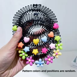 3Pcs Children Y2k Star Colorful Hair Comb Broken Headband Hair Clips Bunny Heart Cute Headdress Princess Girls Hair Accessories