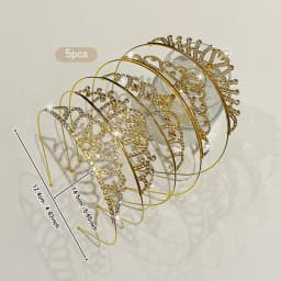 5 fashionable and versatile temperament sweet golden crown headbands suitable for daily hair accessories
