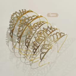5 fashionable and versatile temperament sweet golden crown headbands suitable for daily hair accessories