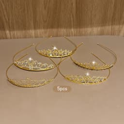 5 fashionable and versatile temperament sweet golden crown headbands suitable for daily hair accessories