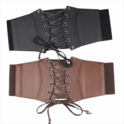Gothic Spicy Girl PU Leather Corset Solid Color Elastic Wide Belt Slimming Waistband Western Cowboy Belt Ladies
