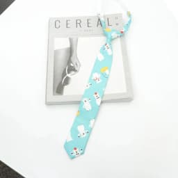 Cute Cotton Kids Necktie Casual Dog Duck Chicken Bear Pattern Children Pre Tied Neckties Skinny Ties Small Designer Cravat Tie