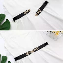 Fashion Elastic Waistband Elegant Cummerbund Women Dress Buckle Belt Strap Waist