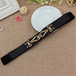 Fashion Elastic Waistband Elegant Cummerbund Women Dress Buckle Belt Strap Waist
