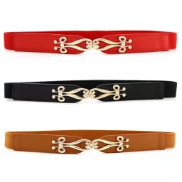 Fashion Elastic Waistband Elegant Cummerbund Women Dress Buckle Belt Strap Waist