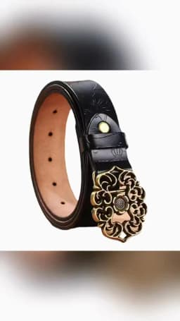 (Factory Direct Sales)Women's Vintage Sunflower Versatile Cowhide Belt for Women Decoration Fashion Jeans Belt