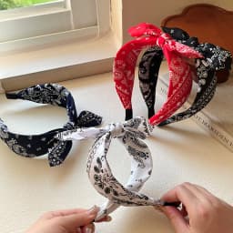 1/2pcs Elegant Fabric Wide Cashew Print Headband for Woman Bohemian Style Daily Wear Hair Band Fashion Girl Wash Face Hair Hoop
