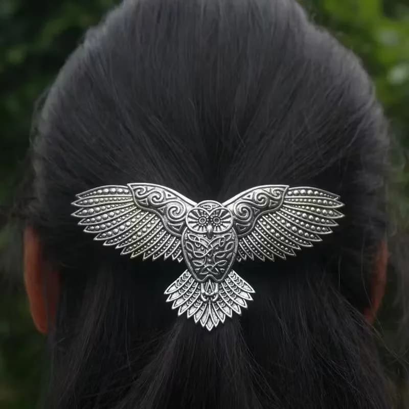 Viking Owl Hair Clip Vintage Trendy Personality Women's Accessory Party Jewelry Valentine Mother Birthday Gift