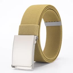 Popular smooth buckle nylon belt, woven elastic waistband, tactical outdoor military training men's jeans, versatile belt