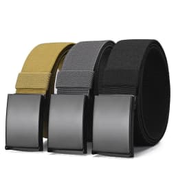 Popular smooth buckle nylon belt, woven elastic waistband, tactical outdoor military training men's jeans, versatile belt