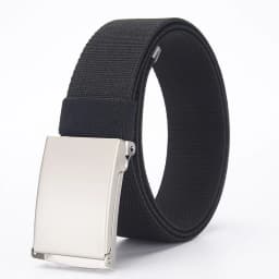 Popular smooth buckle nylon belt, woven elastic waistband, tactical outdoor military training men's jeans, versatile belt