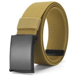 Popular smooth buckle nylon belt, woven elastic waistband, tactical outdoor military training men's jeans, versatile belt