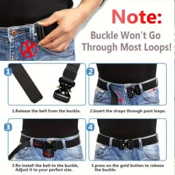 1-Piece Men's Outdoor Sports Leisure Belt, Quick Release Symmetrical Buckle, Unisex Multi-Functional Belt