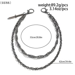 HipHop Goth Creative Pendant Keychain Waist Belt Men Women Vintage Wallet Trouser Hipster Jeans Chain Jewelry〔CC55〕