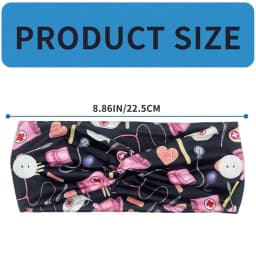 Women Nurse Headbands with Button Wide Headbands for Mask Non Slip Elastic Ear Protection Gift for Doctors Sweatband Hairband