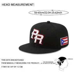 2025 Fashion and Creative New Flat Edge Hat PR Puerto Rico Side Flag Hip Hop Hat Outdoor Leisure Daily Sunshade Hat Baseball Hat