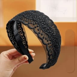 Fashion Vintage Lace Hair Hoop Anti Slip Hollow Lace Hairband Head Wrap Hair Accessories Elegant Women's Wide Headband Daily Use