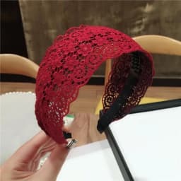 Fashion Vintage Lace Hair Hoop Anti Slip Hollow Lace Hairband Head Wrap Hair Accessories Elegant Women's Wide Headband Daily Use