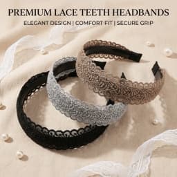 Fashion Vintage Lace Hair Hoop Anti Slip Hollow Lace Hairband Head Wrap Hair Accessories Elegant Women's Wide Headband Daily Use
