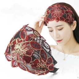 Fashion Vintage Lace Hair Hoop Anti Slip Hollow Lace Hairband Head Wrap Hair Accessories Elegant Women's Wide Headband Daily Use