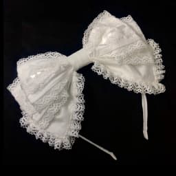 White Bow Lace Headband Sweet and Cute French Retro Headband Lolita Style Photo Prop Hair Accessory Suitable for Women and Girls