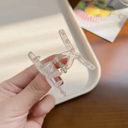 4PCS Hair Clip Small Hairpins for Woman 4.5CM Mini Transparent Jelly Grab Clip Hair Crab Ponytail Braid Claw Hair Accessories