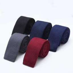 6cm Solid Black White Knitted Neck Ties For Men Formal Fashion Knitting Gray Blue Neckties Casual Neckerchiefs Daily Wear Cravat