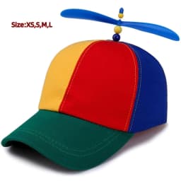 Boys Girls Rainbow Baseball Cap Bamboo Dragonfly Funny Snapback Hat Helicopter Propeller Adventure Dad Hat