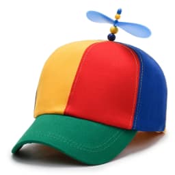 Boys Girls Rainbow Baseball Cap Bamboo Dragonfly Funny Snapback Hat Helicopter Propeller Adventure Dad Hat