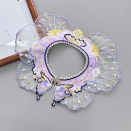 Embroidery Decoration Hanfu Shawl Butterfly Traditional False Floral Yunjian Pearl Round Neck Kids Shirt False Collar