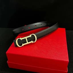 New Women's Belt Elegant Gold Letter Buckle Suitable For Daily Decoration Fashionable Belt Female