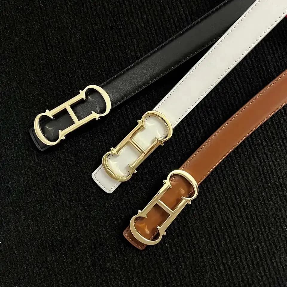 New Women's Belt Elegant Gold Letter Buckle Suitable For Daily Decoration Fashionable Belt Female