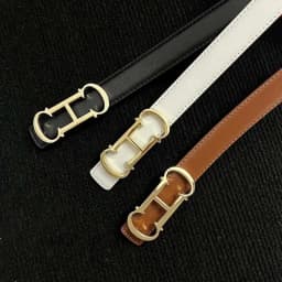 New Women's Belt Elegant Gold Letter Buckle Suitable For Daily Decoration Fashionable Belt Female
