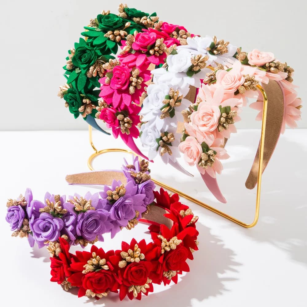 Simulated Flower Headband Fairy Party Dress Up Hairband Shopping Photo Flower Hair Accessories