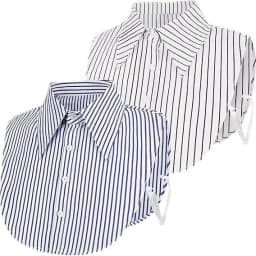 Botvotee Striped Fake Collar Detachable Dickey Collar Blouse Half Shirts Peter Pan Faux False Collar for Women & Girls Favors