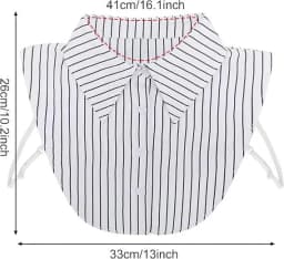 Botvotee Striped Fake Collar Detachable Dickey Collar Blouse Half Shirts Peter Pan Faux False Collar for Women & Girls Favors