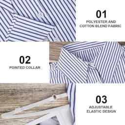 Botvotee Striped Fake Collar Detachable Dickey Collar Blouse Half Shirts Peter Pan Faux False Collar for Women & Girls Favors
