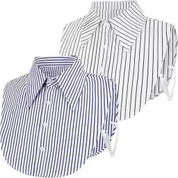 Botvotee Striped Fake Collar Detachable Dickey Collar Blouse Half Shirts Peter Pan Faux False Collar for Women & Girls Favors