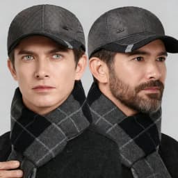 Winter Men Solid Color Quilted Embroidery Baseball Caps Middle-aged Casual Hat Warm Windproof Fleece-Lined Earflap Baseball Cap