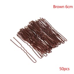50PCS/Bag 6cm/7cm U Shaped Alloy Hairpins Waved Hair Clips Simple Metal Bobby Pins Barrettes Bridal Hairstyle Tools Hair Pins