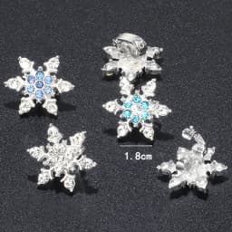 10pcs Alloy Rhinestone Snowflake Hair Clip Women Braided Hairpin Bridal Wedding Hair Accessories