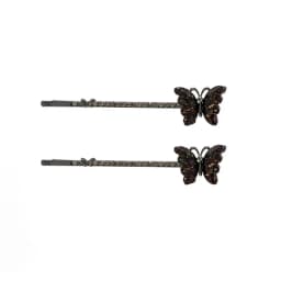 2Pcs/set Super Fairy Rhinestone Butterfly Hairpins Cute and Sweet Women's Bangs Side Clip Korean Style Hair Clip Headdress