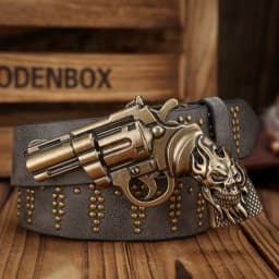 A Unisex Western-style PU Belt with Buckles, Bohemian Style, Casual and Retro, Suitable for Daily Wear When Going Out