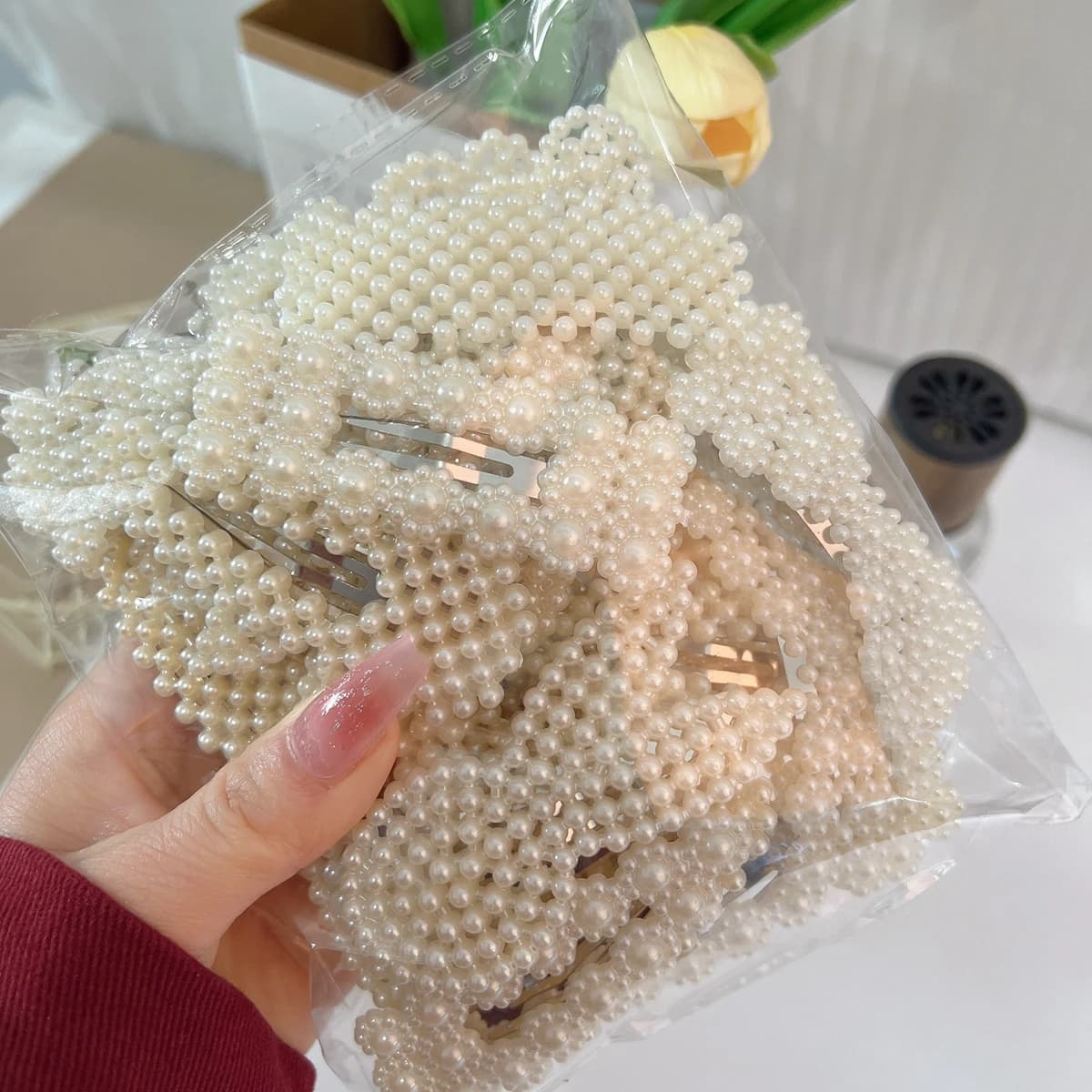 10/20Pcs Fashionable and Elegant Pearl Hair Clips Side Clips Hairpins Women's Hair Accessories Suitable for Daily Wear, Versatile for Parties and Proms [Random Mix]