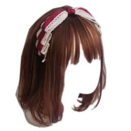 Big Bowknot Hair Hoop Vintage Lace Headband Headwear Fairy Headdress Accs Hair Hoop for Street
