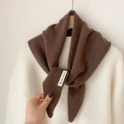 100% Wool Women's Knitted Triangle Scarf Shawl Warmth for Autumn and Winter Multifunctional All - Match Small Scarf for Ladies