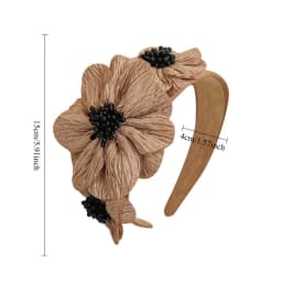 1 Threedimensional Floral Headband Suitable All Seasons,elegantandVersatileexquisite Texture,firmGrip,suitable VariousHairstyles