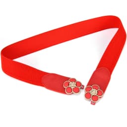 Women Female Ladies Corset Stretch Waistband Wide Waist Wide Belt Flower Belts Elastic Belts Flower Belts